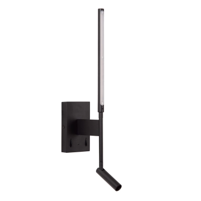 FINAN - Kinkiet - LED - 1x6W+1x3W 2700K - Z punktem ładowania USB - Czarny 68210/09/30 Lucide